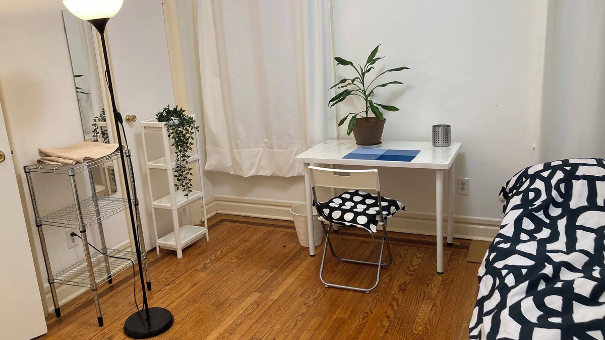 McGinley Square Condo | 1-BDR with full size bed, AC & WiFi in a 2-BDR Apt near Journal Square Station