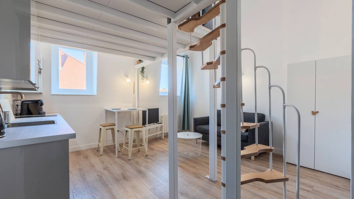Tourcoing Apartment | 1 bedroom duplex apartment with private parking