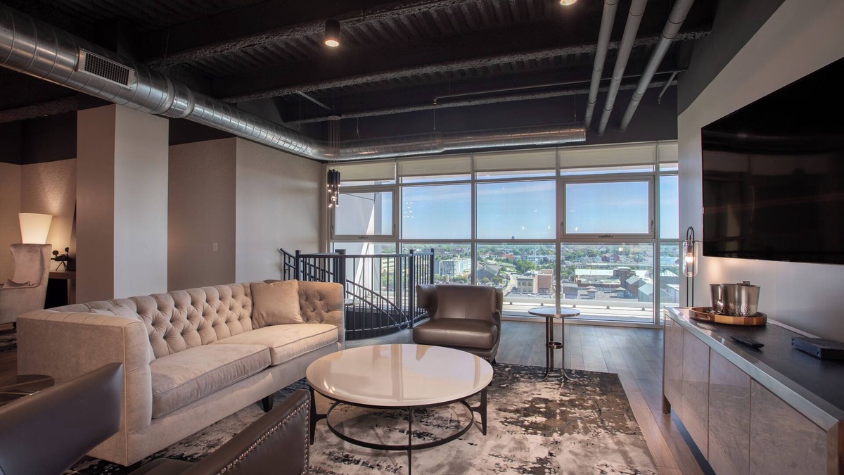 Downtown Buffalo Condo | 1 Bedroom Luxury Bi-Level Condo in Downtown Buffalo - Rooftop Bar, Bowling Alley