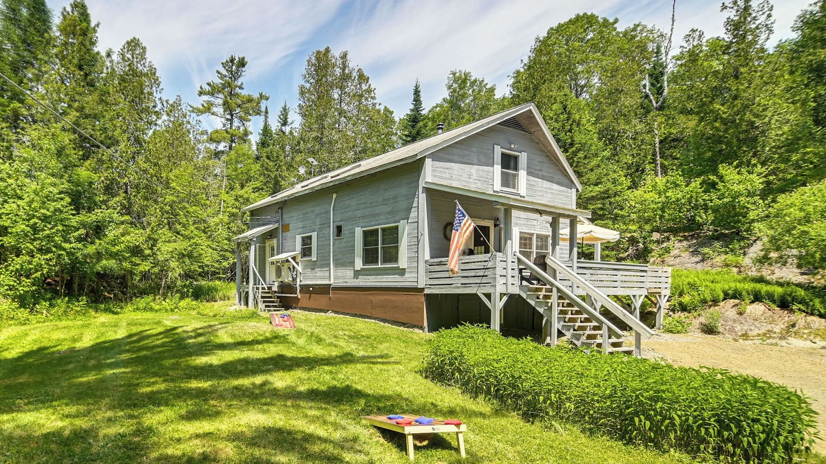 Oquossoc Cabin | 1 Mi to Rangeley Lake: Cabin w/Wraparound Deck!