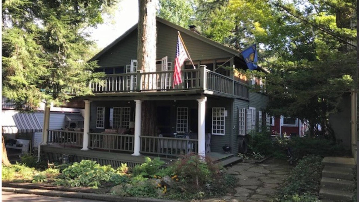 Chautauqua House | 100 YEAR OLD MAPLE TREE GROWING THROUGH FRONT PORCH