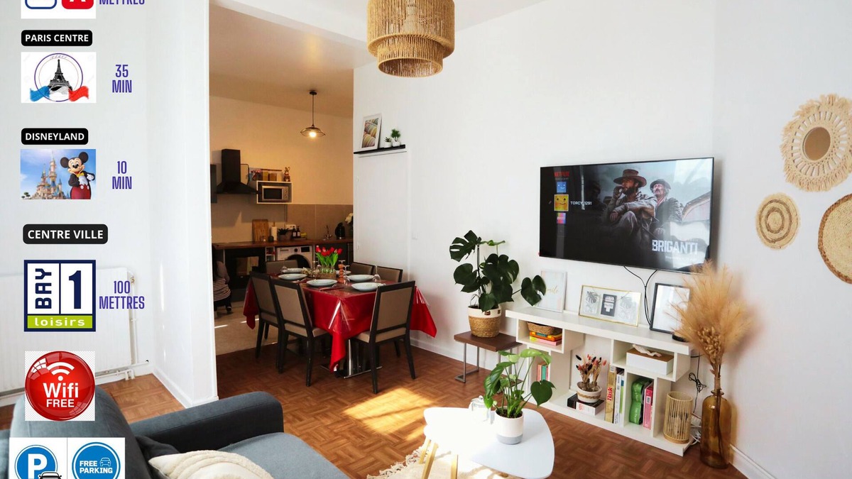 Torcy-le-Grand Apartment | 100m Station RER A, 10 Minutes Disneyland en RER A, 30 Minutes Paris Centre