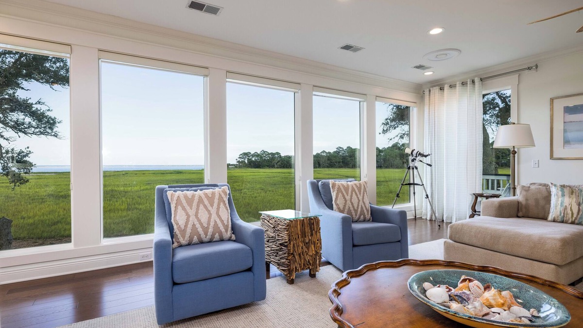 Saint Helena Island House | 111 Cardinal Crest. Stunning views, amenity cards and a golf cart are included!