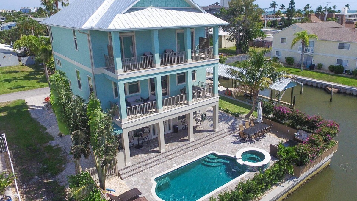 South Island House | 135 Island Escape: 5BR Home w/Pool, Spa, & Dock!