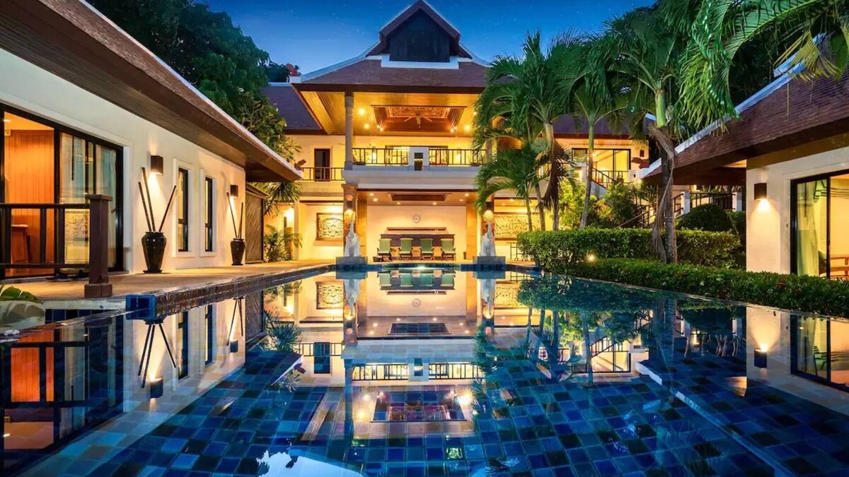 Nai Harn Villa | 1350㎡ Gated Private Royal Pool Beach Villa 4 bdrsn