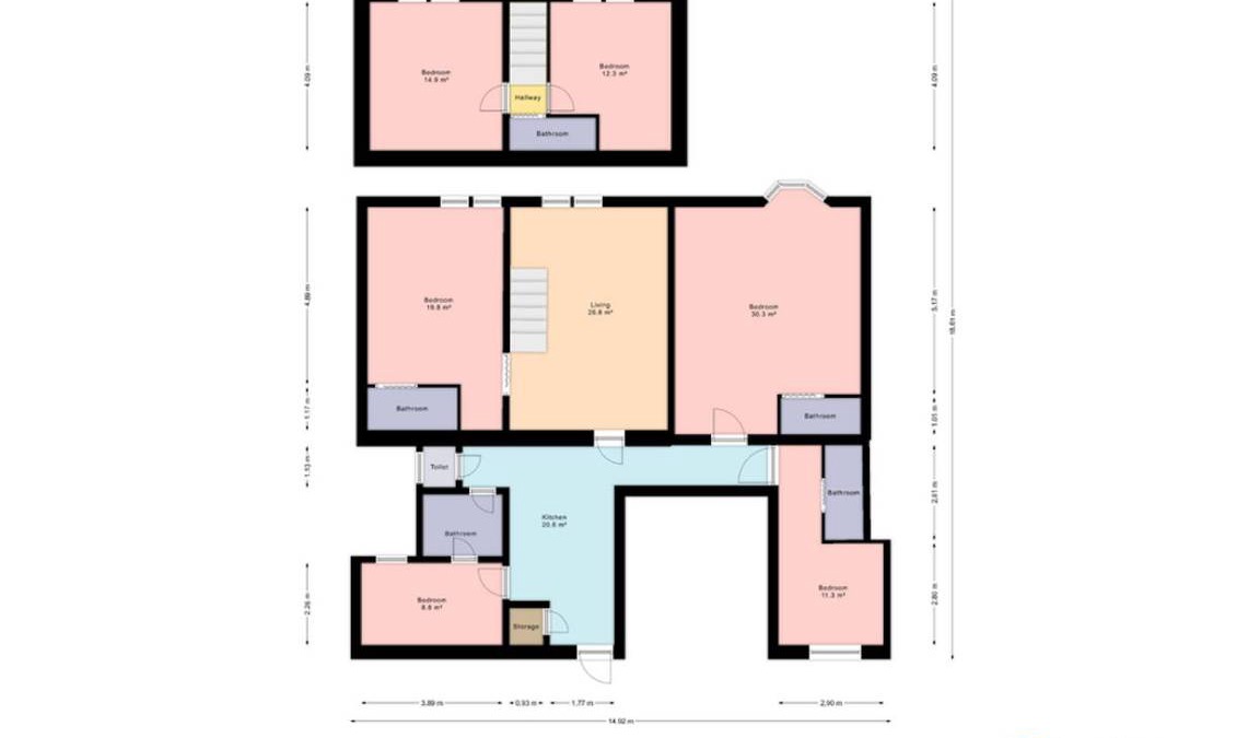 Erzsebetvaros Resort | 147 m² Private room ∙ 1 bedroom ∙ 1 guest