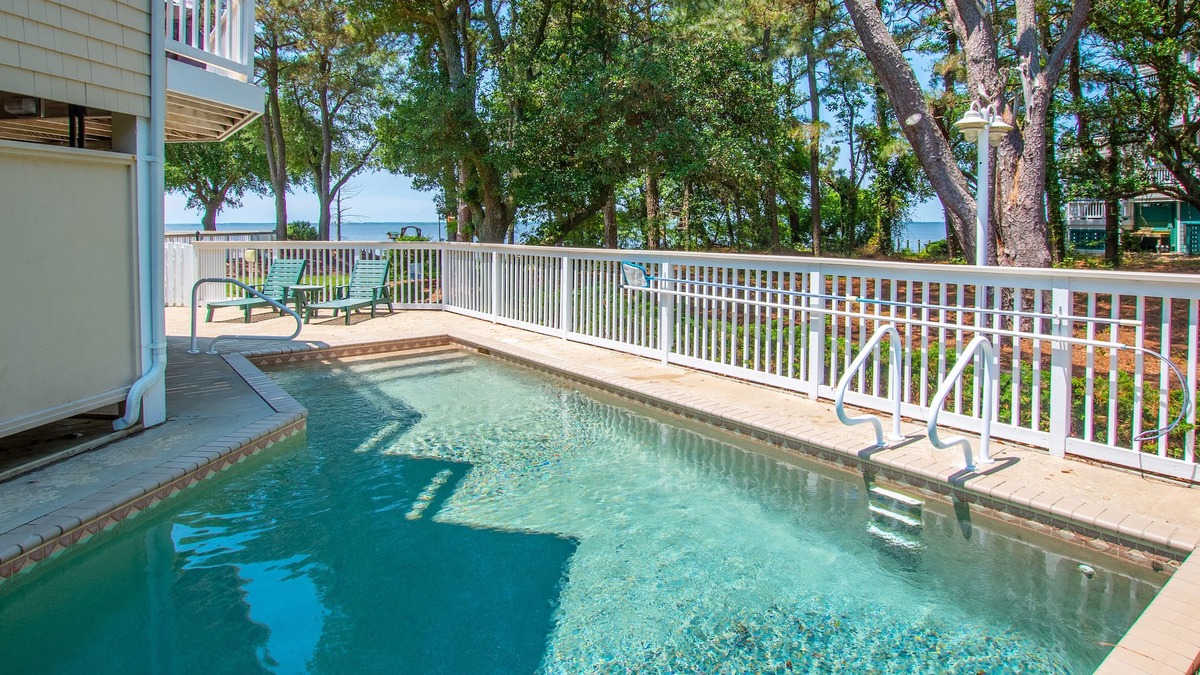 Monteray Shores House | 1538 - Gift Of The Sound, a spacious 5-bed 5-bath soundfront home in Corolla, NC, private pool