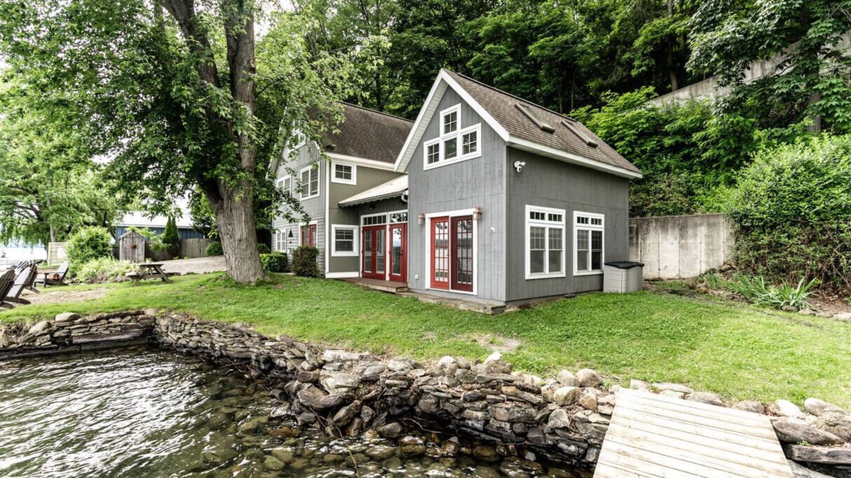 Town of Jerusalem House | 165+ private feet of direct lake frontage, with dock, grill, kayak