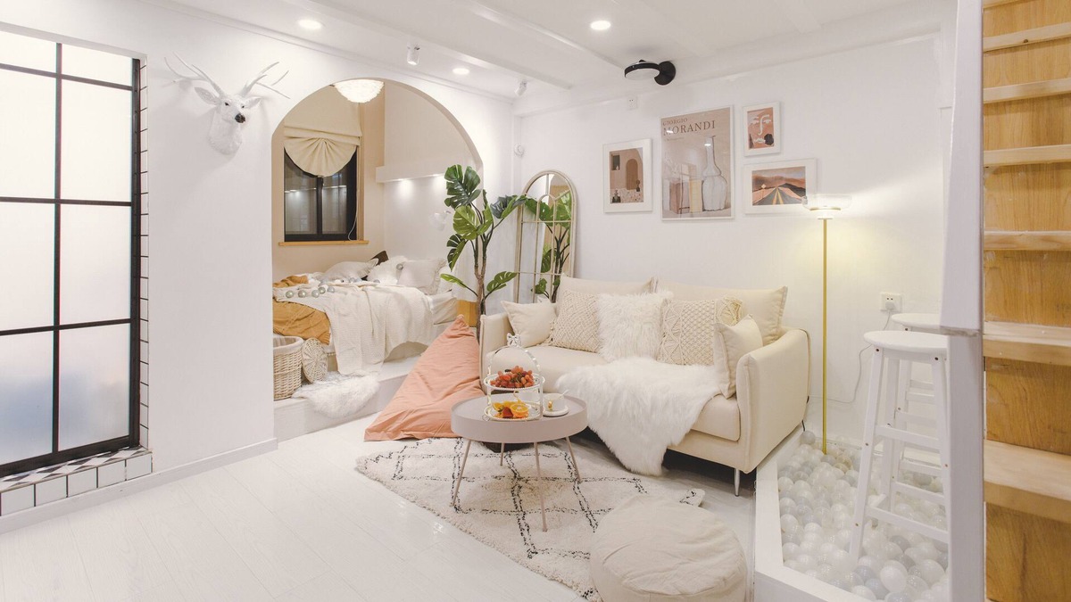 Jing'an House | 1bed Cozy French Chateau 2 Mins from Metro Line 2, Jing'An Temple, Kerry Center