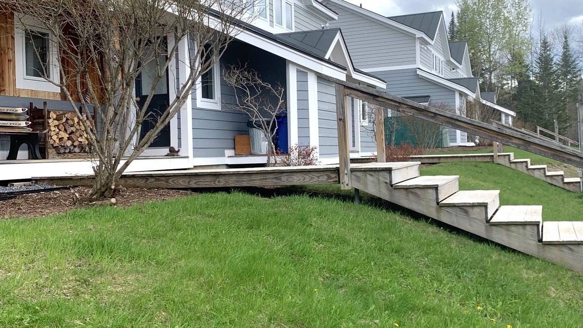 East Burke Condo | 2 bedroom condo right on Burke Mountain! Ski or bike right from the door!