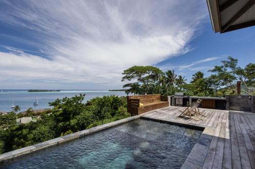 Bora Bora Villa | 2 BR. Panoramic Lagoon View Villa: Poolside paradise, gourmet kitchen
