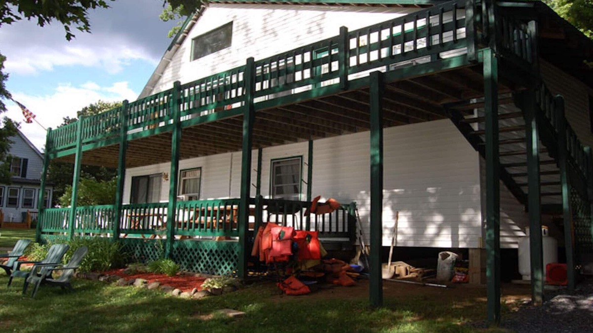 Lake Luzerne-Hadley Cabin | 2 BR Waterfront Lodge Suites Overlooking the Docks and Mountains Sunsets!