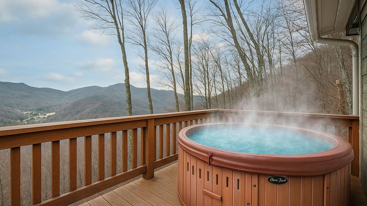 Maggie Valley House | 2 Master Suites - Mountain Views Every Room - Hot Tub - Fire Pit - Clean & Cozy!