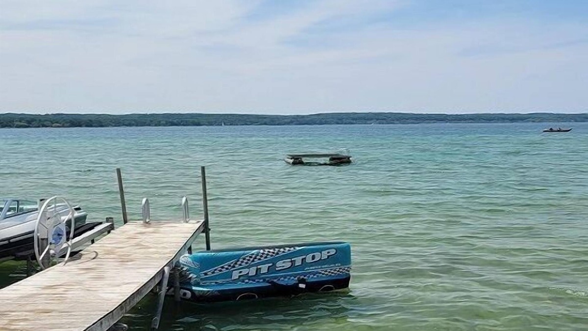 Onekama House | 2 story home across from beautiful Portage Lake.