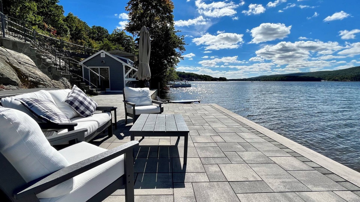 Hewitt House | 200Ft of Lakefront, Hot Tub, Game Room, Multi-Level Patios & Views for Days