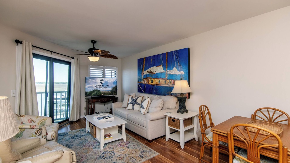 Edisto Island Condo | 214 Bay Creek Villa-Beautiful 2nd Floor Villa;Private Balcony;Water Views;Communal Pool