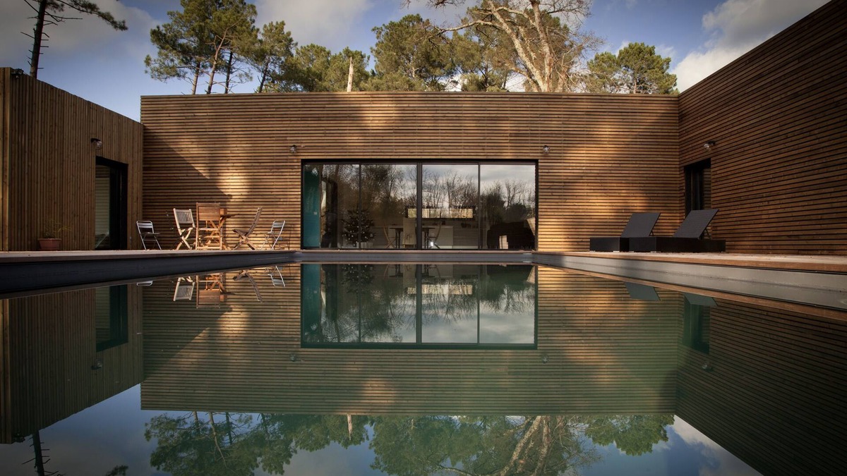 Le Temple Villa | 220m2 contemporary house with heated pool 15 minutes from the ocean