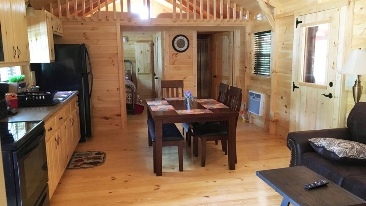 Sissonville Cabin | 2BR/1BA Amish Built Cabin Located on Pond at Rippling Waters Campground