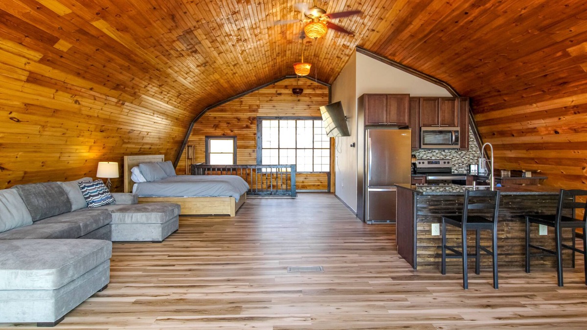 Burdett Apartment | 2nd-floor studio w/Seneca Lake views, spacious deck, full kitchen, gas grill