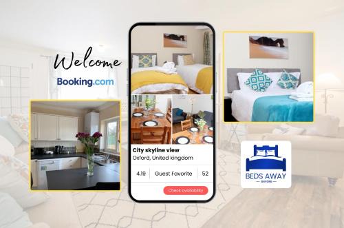Oxford House | 3 Bedroom House For Contractors By Beds Away Short Lets & Serviced Accommodation Oxford With Free Parking for 2 Cars