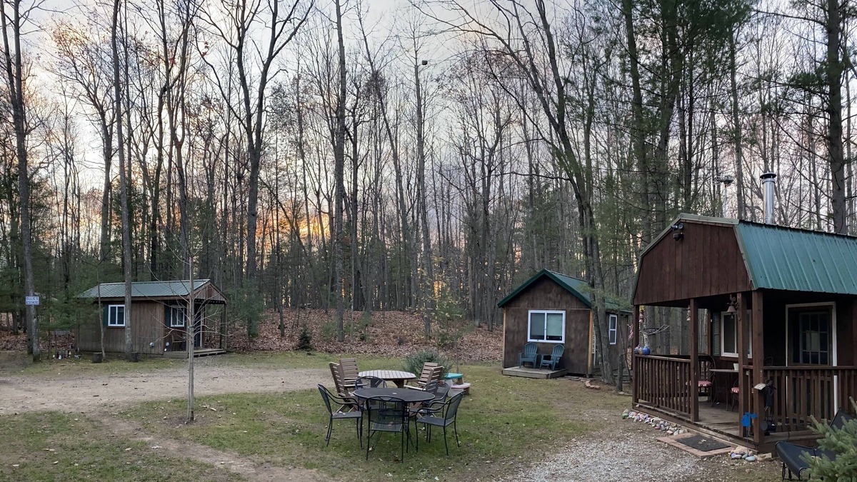 West Branch Cabin | 3 rustic cabins on 2.5 acres, your own little camp at the end of a private drive