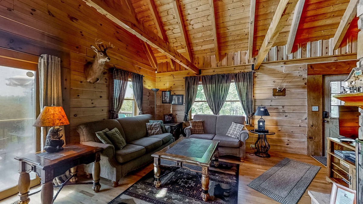 New Tazewell Cabin | 3-story lakefront rustic cabin w/pool table, private hot tub, gas fireplace, A/C