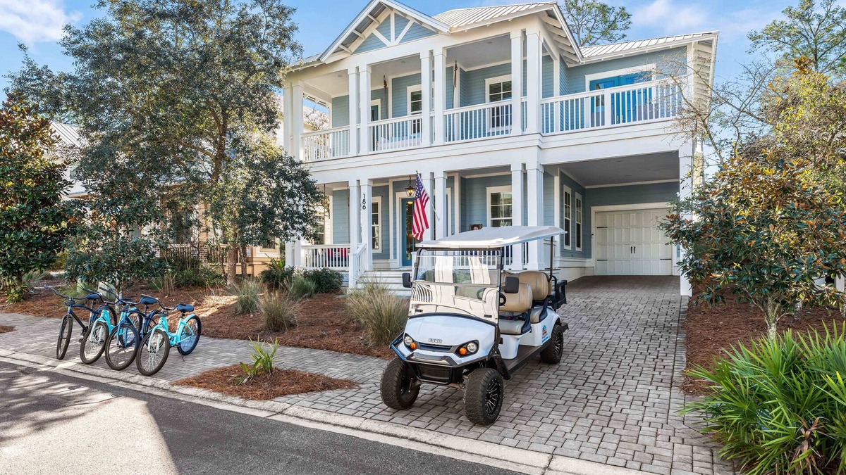 Lakeside at Blue Mountain Beach House | 30A Gated Community ☀️ Golf Cart | 4 Bikes | *Heated & Chilled Pool ☀️ Beach Equipment