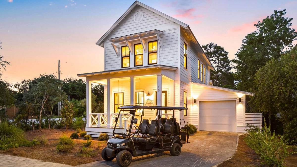 Lakeside at Blue Mountain Beach House | 30A ☀️ Private Heated Pool, Golf Cart, Beach Chairs, Custom Bunk, Playground