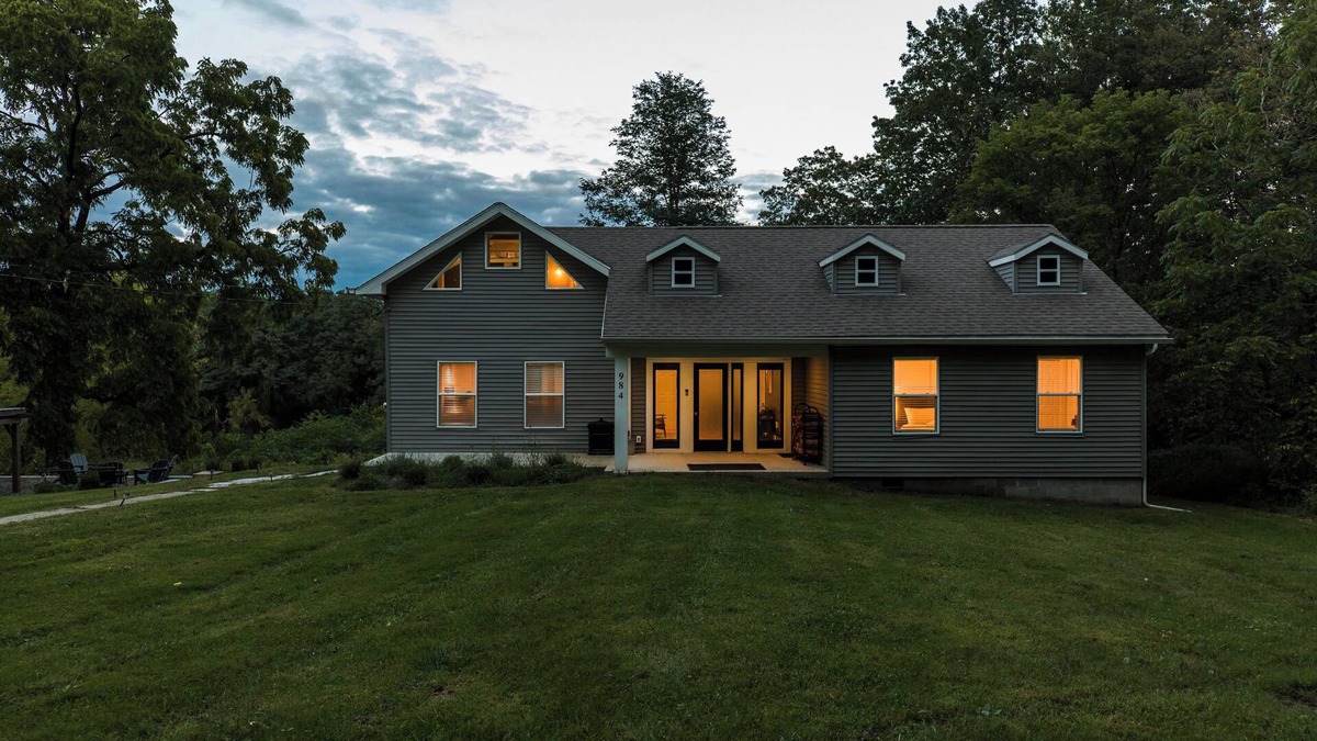 Columbiaville House | 3BR Creekside Retreat with Hot Tub, Firepit & 10min to Hudson