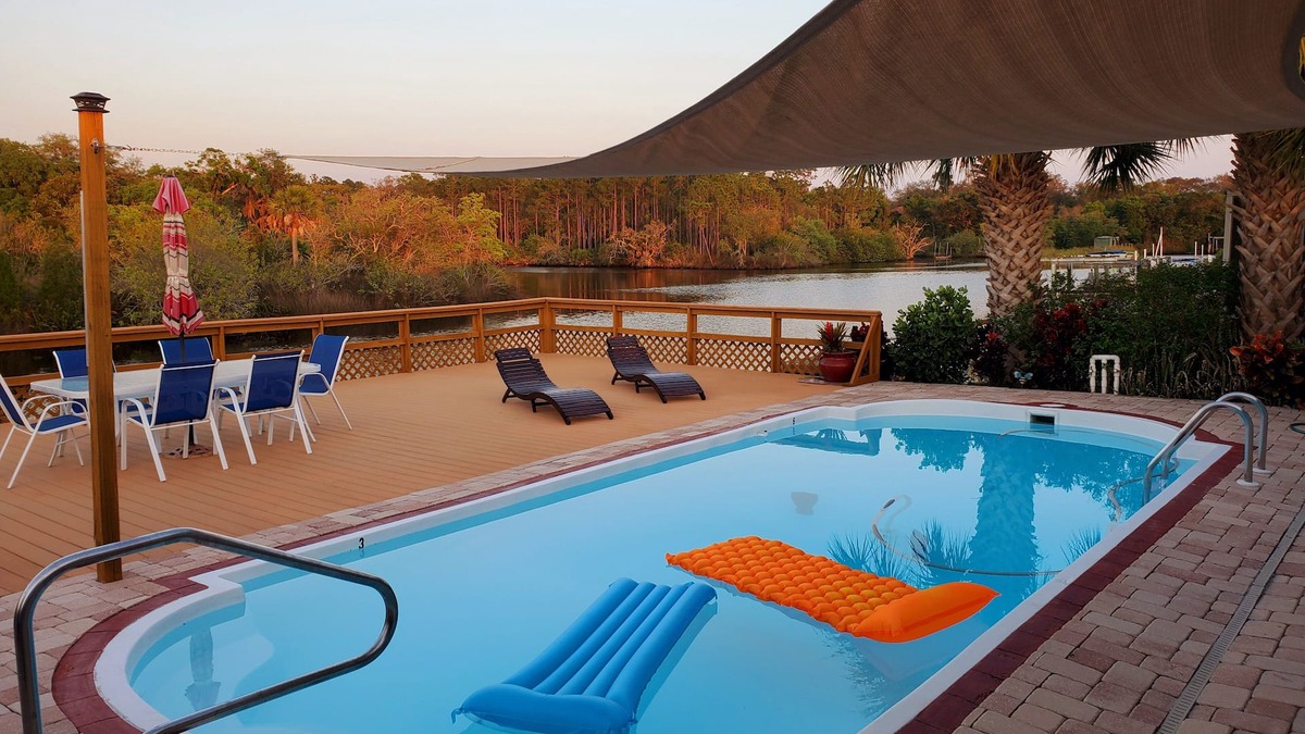 Forest Hills House | 3BR Waterfront Oasis w/Private Solar Heated Pool and Spacious Deck