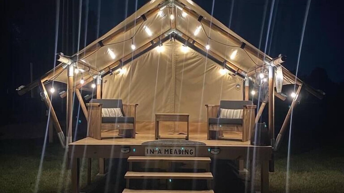 Navasota RV Rental | 4 AC Glamping Tents on Honey Farm in Houston