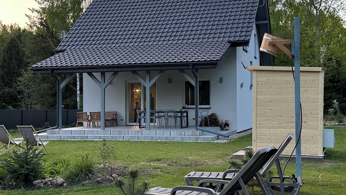 Swietajno House | 4-bedroom house in charming Jerutki with AC and Sauna