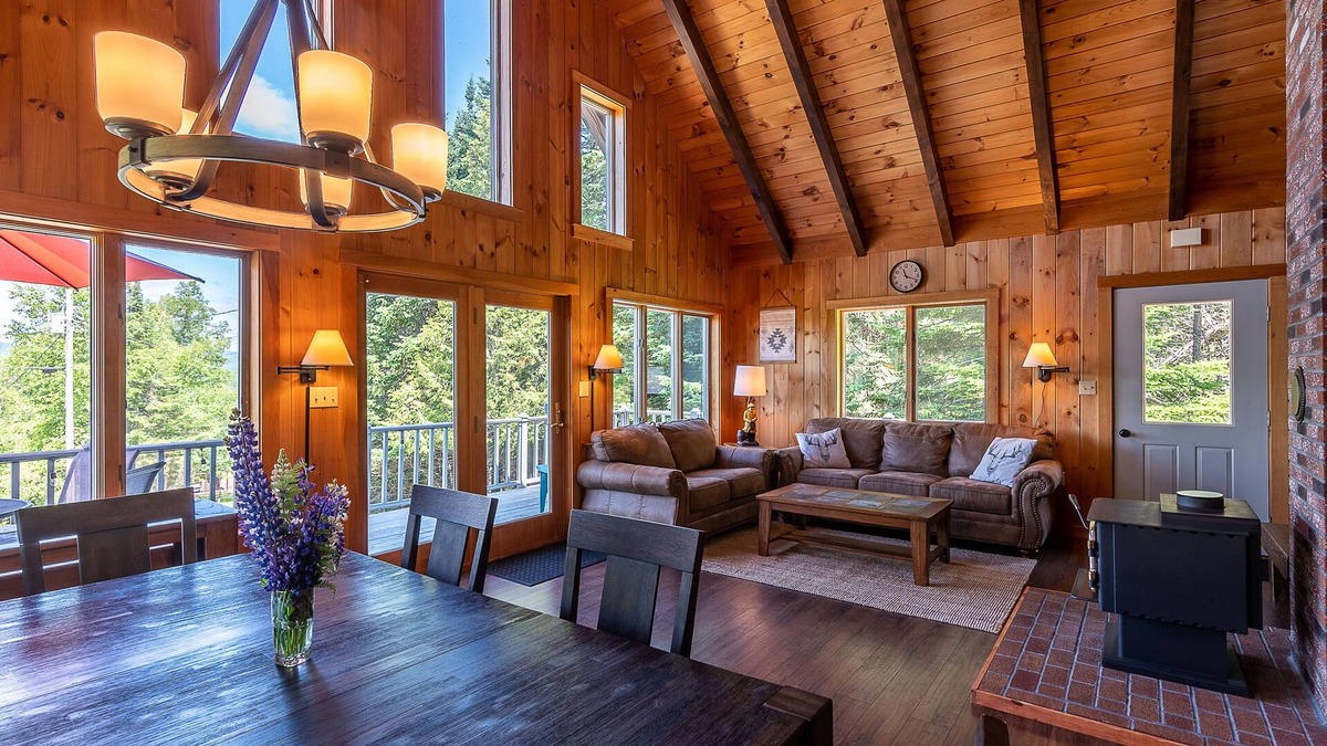Rangeley Cabin | 4-Season Rangeley Cabin - Wood Stove, Water Views, Fiber Internet, Game Room
