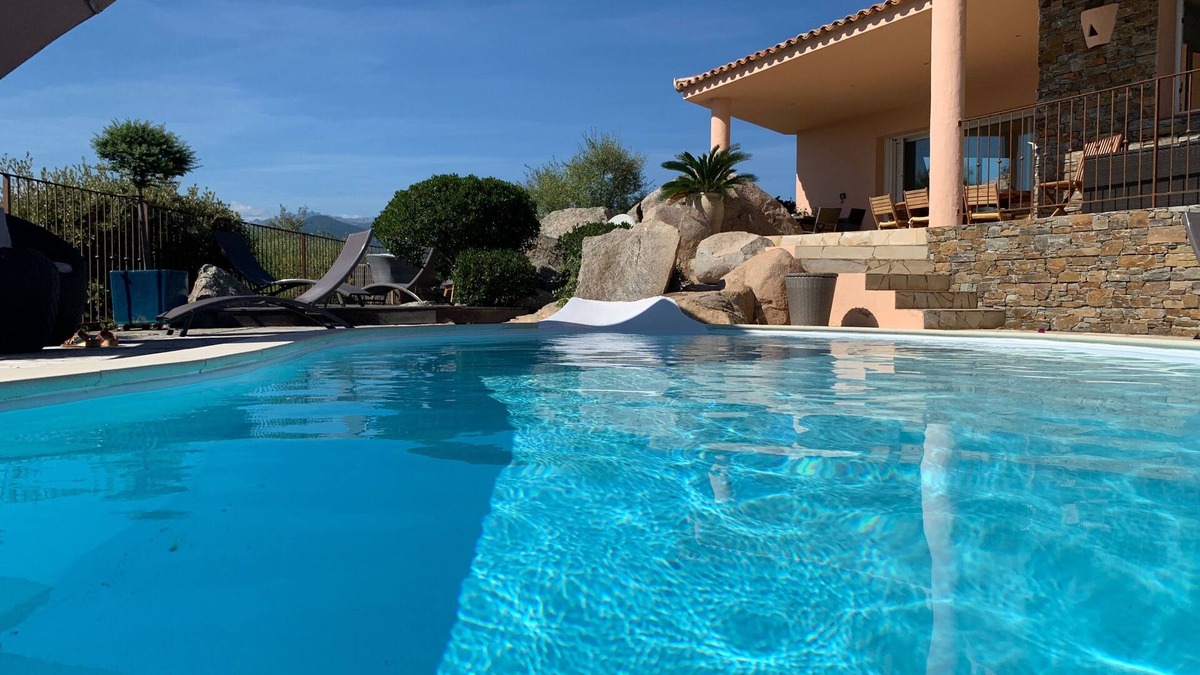 Pinarellu Villa | 400m from the beach, Large Villa with sea and mountain views, heated pool