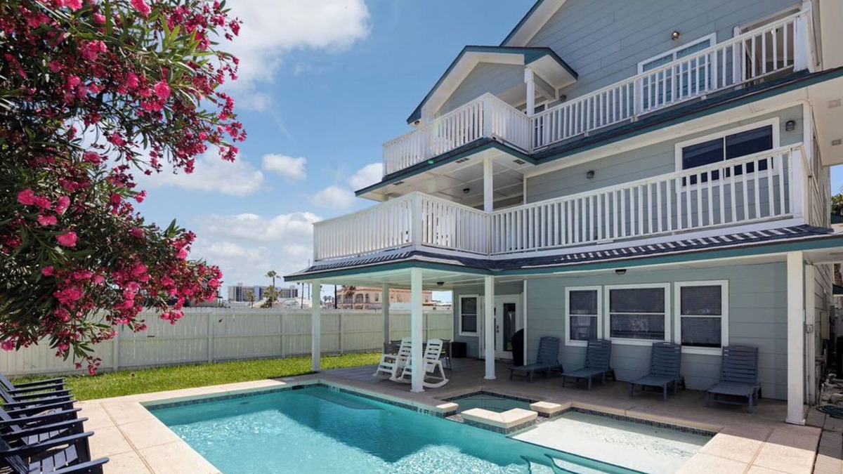 South Padre Island House | 4300SF Home with Large Heated Pool, Hot Tub, Table Games, & Views! Dog-Friendly!