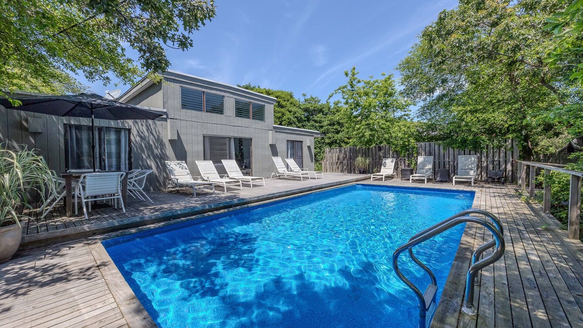 Fire Island Pines House | 4Bd 2Ba w/AC & Heated Pool Fire Island Pines Oasis