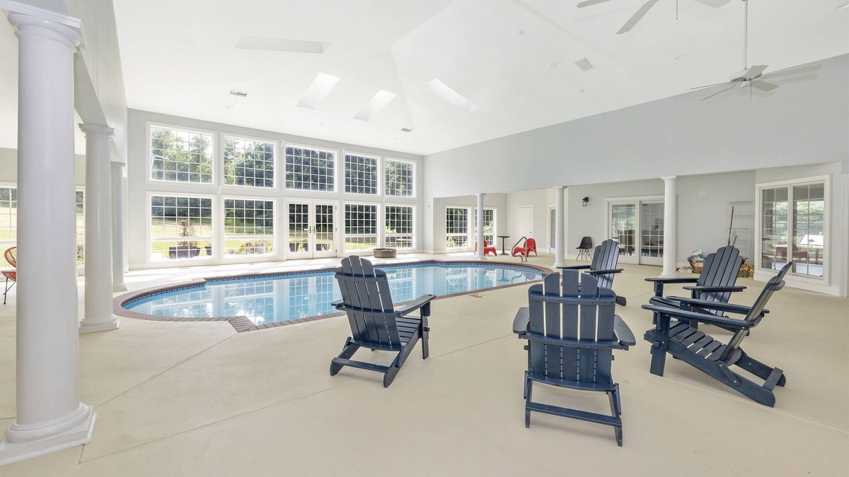 Washington County House | 4BR, 4BA, Amazing Indoor Pool, EV charger, ~10 acres retreat, next to Park