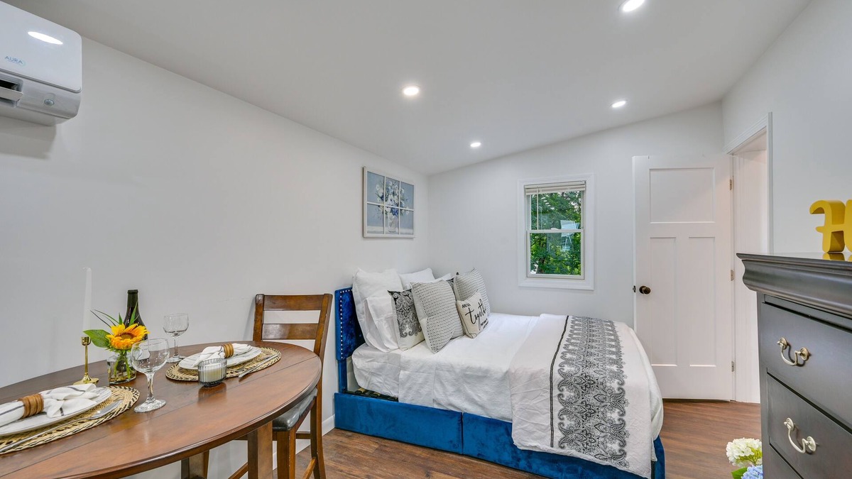 Danvers Apartment | 5 Mi to Salem: Furnished Patio at Danvers Studio!