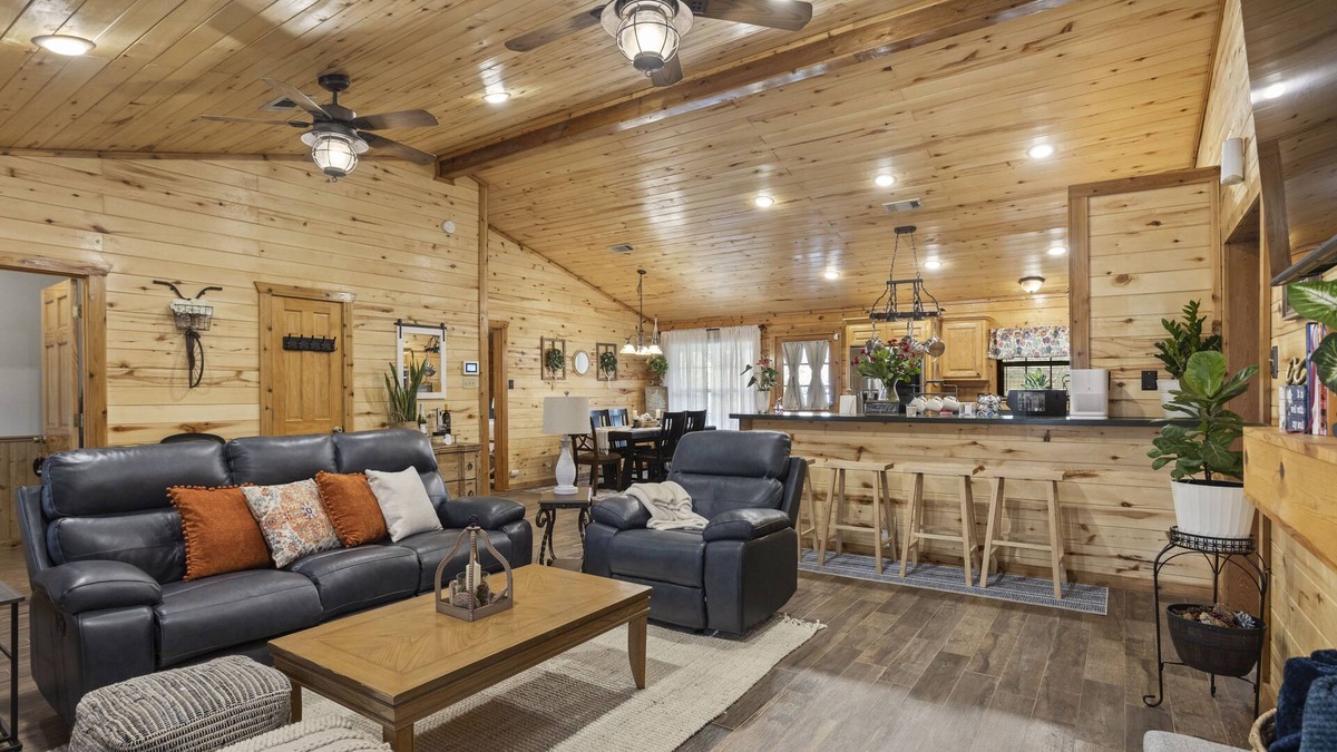 Lake Houston Cabin | 5 miles from Lake Houston! Cabin with pool, fire pit, and more