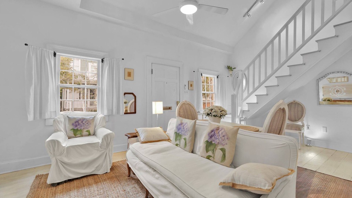 Beach Institute Cottage | 535 E. Gordon St.: 1 BR, 2 BA Cottage in Savannah, Sleeps 2