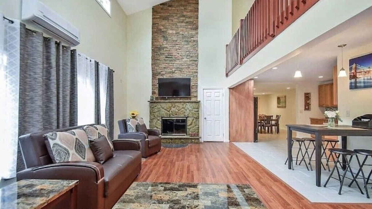 East Stroudsburg House | 5BR/4BA, Pools, Sauna, Fun Double Bunk Bed Room with game room and fire pit!