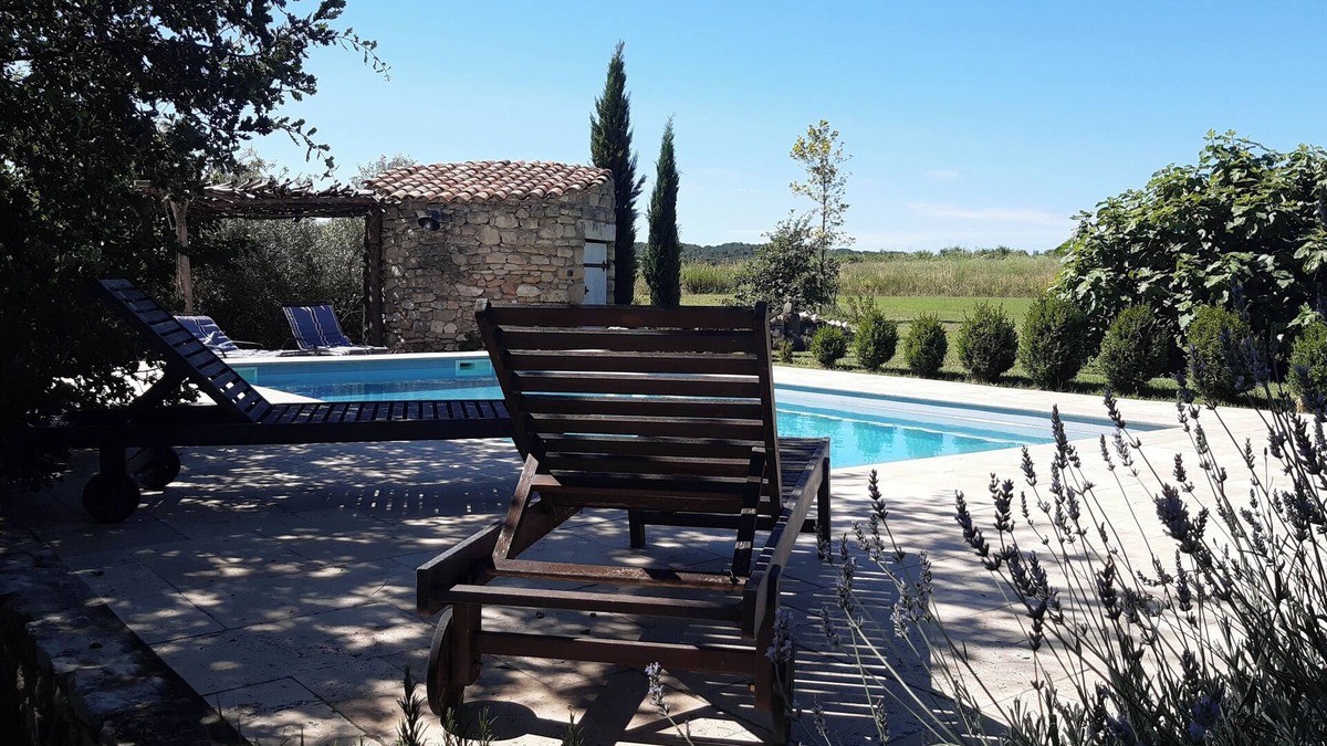 Blauzac House | 5mn from Uzes, air-conditioned gîte in the heart of the vineyards