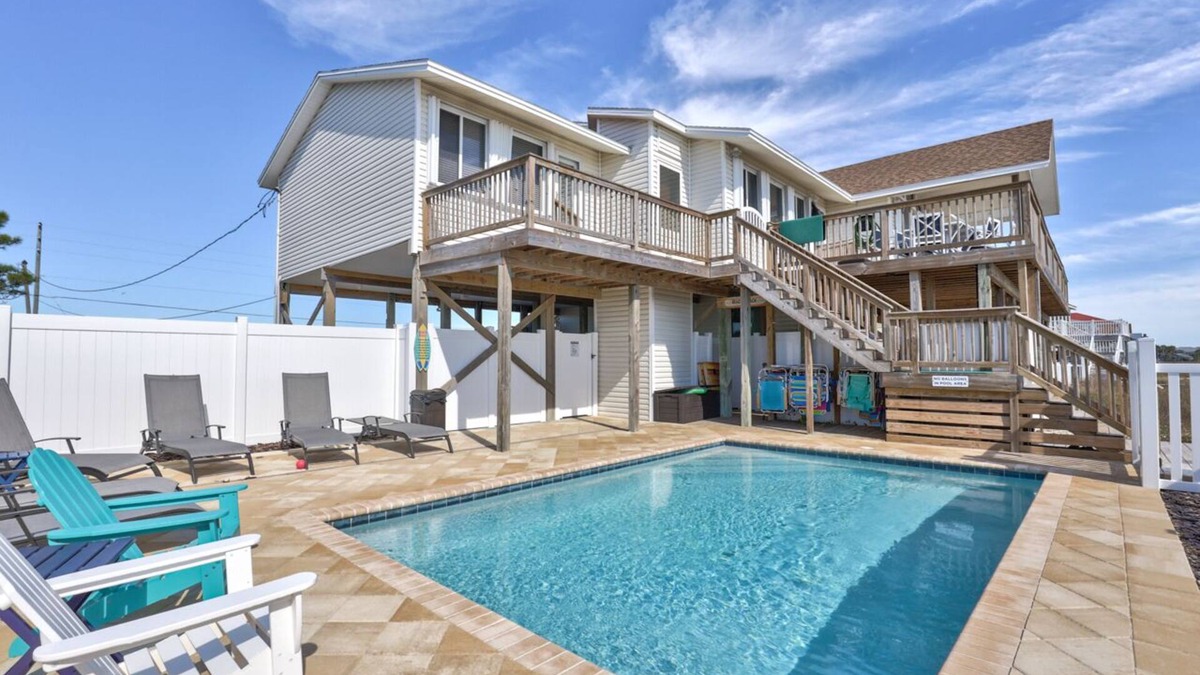 Alligator Point House | 7 Bedroom Beach House with POOL! Gulf Front and Bay Front