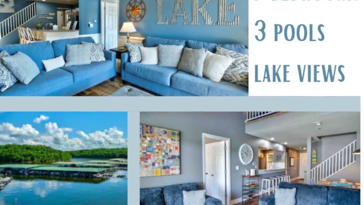 Kaiser Condo | 7 Bedrooms! 3 pools & Stunning Lakeside Views!