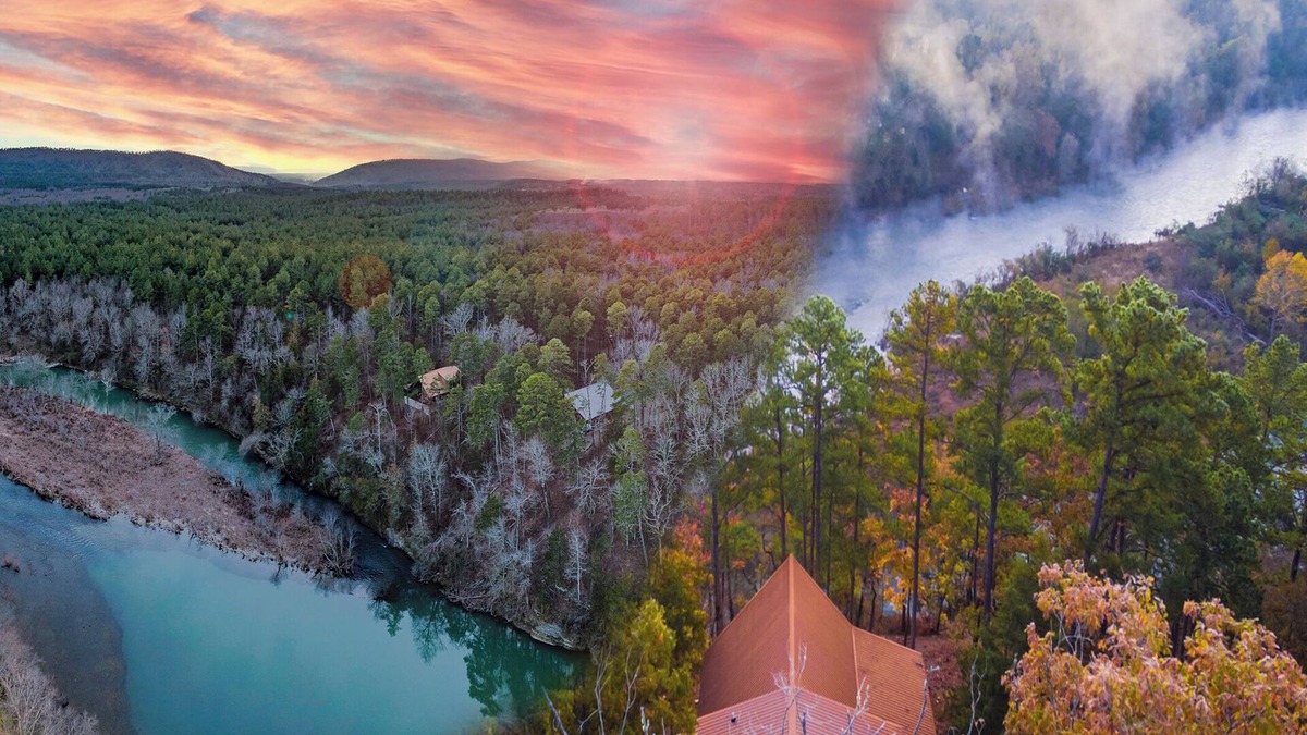 Octavia Cabin | 8 BR sleeps 29 river front *private island* pool tables