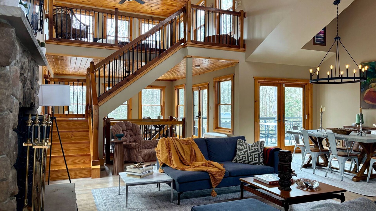 Pond Eddy Cabin | 9-acre Forest Escape w/Roof Deck & Fire Pit
