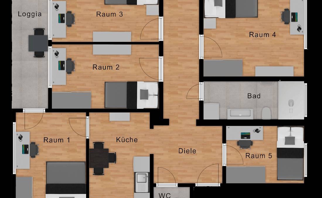 Hasenbergl-Lerchenau Ost Resort | 90 m² Private room ∙ 1 bedroom ∙ 1 guest