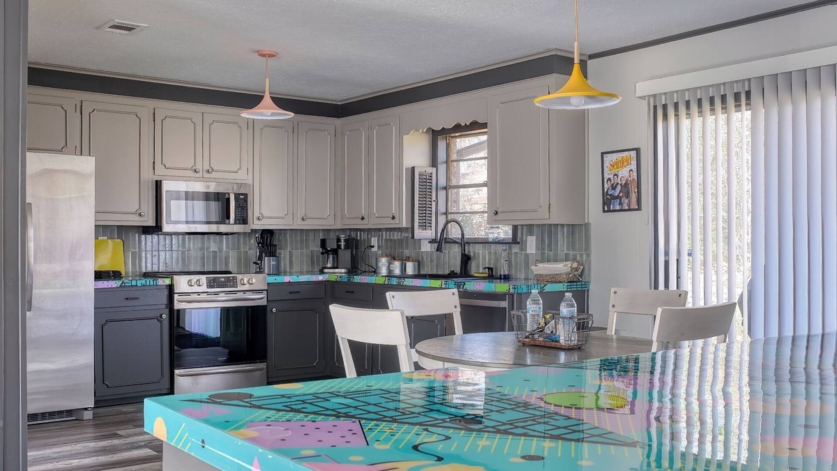 Pearl House | 90s themed, secret game room, basketball & pickleball court