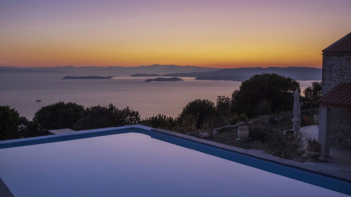 Xanthi Region Villa | A breathtaking pool villa in 3 units Close To The Gods