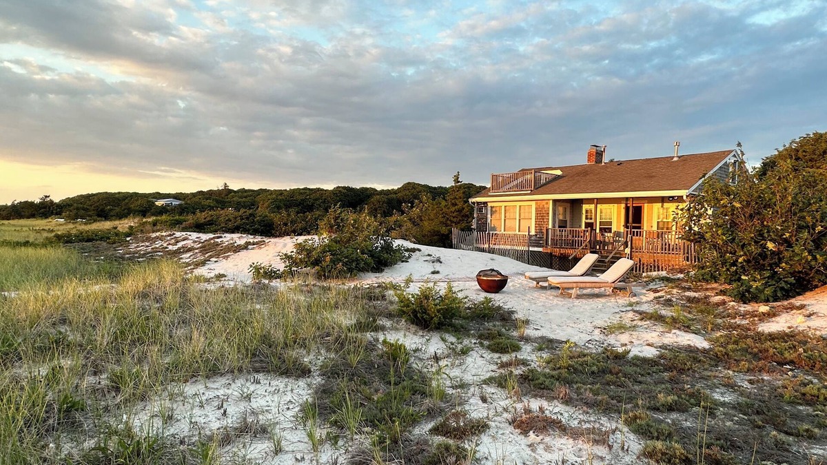 West Falmouth Cottage | A Family or Honeymoon Cottage In The Dunes with 200 feet of Private Beach